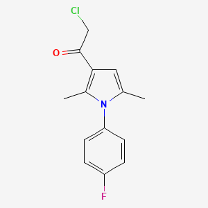 molecular formula C14H13ClFNO B1597228 2-Chloro-1-[1-(4-fluorophenyl)-2,5-dimethyl-1H-pyrrol-3-yl]-1-ethanone CAS No. 304685-89-0