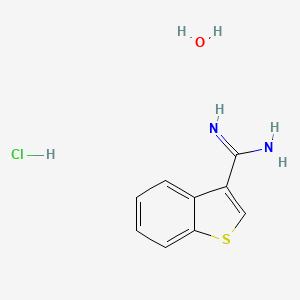 molecular formula C9H9ClN2S B1597234 Benzo[b]thiophene-3-carboxamidine hydrochloride hydrate CAS No. 465515-36-0