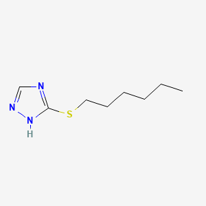 molecular formula C8H15N3S B1597239 3-(Hexylthio)-1H-1,2,4-triazole CAS No. 74682-60-3