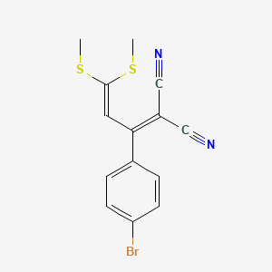 [1-(4-Bromophenyl)-3,3-bis(methylsulfanyl)prop-2-en-1-ylidene]propanedinitrile