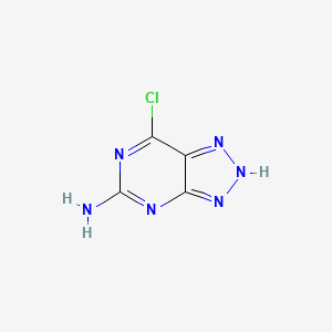 molecular formula C4H3ClN6 B1597270 1H-1,2,3-Triazolo[4,5-d]pyrimidin-5-amine, 7-chloro- CAS No. 88780-84-1