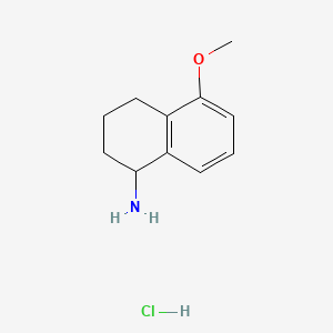 molecular formula C11H16ClNO B1597307 5-Methoxy-1,2,3,4-tetrahydronaphthalen-1-amine hydrochloride CAS No. 41566-70-5