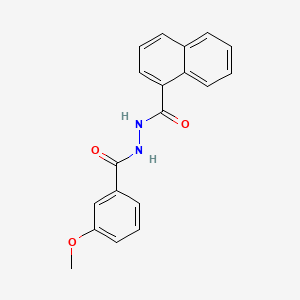 molecular formula C19H16N2O3 B1597312 HYDRAZINE, 1-(m-METHOXYBENZOYL)-2-(1-NAPHTHOYL)- CAS No. 73941-12-5
