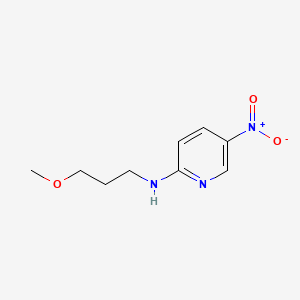 molecular formula C9H13N3O3 B1597339 吡啶，2-(3-甲氧基丙氨基)-5-硝基- CAS No. 25948-13-4