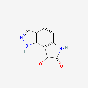 molecular formula C9H5N3O2 B1597349 Pyrrolo[2,3-g]indazole-7,8(1H,6H)-dione CAS No. 73907-94-5