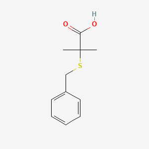 molecular formula C11H14O2S B1597369 Propionic acid, 2-(benzylthio)-2-methyl- CAS No. 36038-77-4