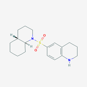 molecular formula C18H26N2O2S B1597374 6-[(4Ar,8as)-octahydroquinolin-1(2h)-ylsulfonyl]-1,2,3,4-tetrahydroquinoline CAS No. 5455-90-3