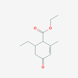 molecular formula C12H18O3 B1597375 Ethyl 6-ethyl-2-methyl-4-oxocyclohex-2-ene-1-carboxylate CAS No. 5421-90-9