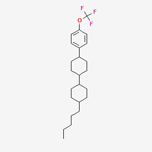 molecular formula C24H35F3O B1597384 1,1'-Bicyclohexyl, 4-pentyl-4'-[4-(trifluoromethoxy)phenyl]- CAS No. 133914-49-5