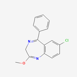 molecular formula C16H13ClN2O B1597388 7-Chloro-2-methoxy-5-phenyl-3H-1,4-benzodiazepine CAS No. 31269-33-7