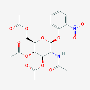 molecular formula C20H24N2O11 B015974 [(2R,3S,4R,5R,6S)-3,4-bis(acetyloxy)-5-acetamido-6-(2-nitrophenoxy)oxan-2-yl]methyl acetate CAS No. 13089-26-4