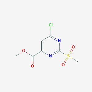 molecular formula C7H7ClN2O4S B1597404 Methyl 6-chloro-2-(methylsulfonyl)pyrimidine-4-carboxylate CAS No. 25742-28-3