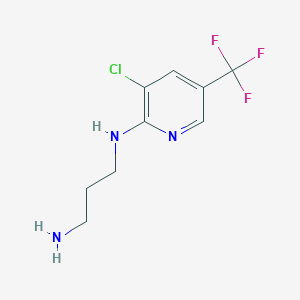 molecular formula C9H11ClF3N3 B1597440 N'-[3-chloro-5-(trifluoromethyl)pyridin-2-yl]propane-1,3-diamine CAS No. 465514-63-0