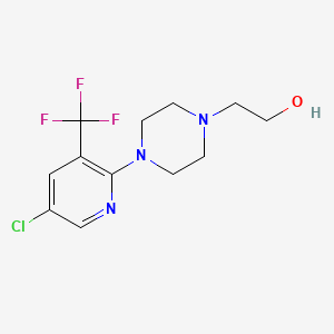 molecular formula C12H15ClF3N3O B1597443 2-{4-[5-Chloro-3-(trifluoromethyl)-2-pyridyl]piperazino}ethan-1-ol CAS No. 215434-39-2