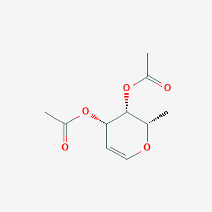 molecular formula C10H14O5 B1597448 [(2S,3R,4S)-3-acetyloxy-2-methyl-3,4-dihydro-2H-pyran-4-yl] acetate CAS No. 54621-94-2