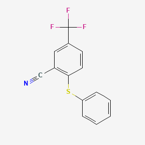 molecular formula C14H8F3NS B1597476 2-(Phenylthio)-5-(trifluoromethyl)benzonitrile CAS No. 52548-95-5