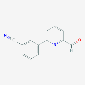 3-(6-Formylpyridin-2-yl)benzonitrile