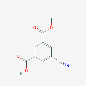 molecular formula C10H7NO4 B159750 3-Cyano-5-(methoxycarbonyl)benzoic acid CAS No. 126739-90-0