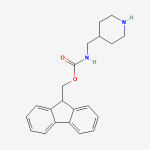 molecular formula C21H24N2O2 B1597506 (9H-Fluoren-9-yl)methyl (piperidin-4-ylmethyl)carbamate CAS No. 441295-75-6