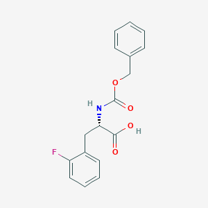 molecular formula C17H16FNO4 B159751 (S)-2-(((Benzyloxy)carbonyl)amino)-3-(2-fluorophenyl)propanoic acid CAS No. 127862-88-8
