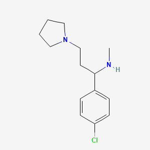 molecular formula C14H21ClN2 B1597515 [1-(4-Chloro-phenyl)-3-pyrrolidin-1-yl-propyl]-methyl-amine CAS No. 672309-97-6