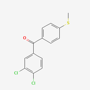 molecular formula C14H10Cl2OS B1597517 3,4-二氯-4'-(甲硫基)二苯甲酮 CAS No. 73242-10-1