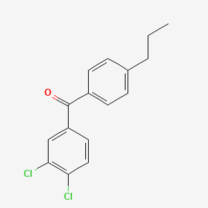 molecular formula C16H14Cl2O B1597518 3,4-Dichloro-4'-n-propylbenzophenone CAS No. 844885-29-6