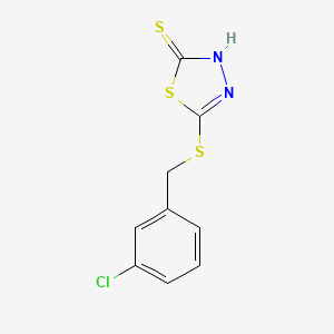molecular formula C9H7ClN2S3 B1597537 5-(3-Chlorobenzylthio)-2-mercapto-1,3,4-thiadiazole CAS No. 444791-16-6
