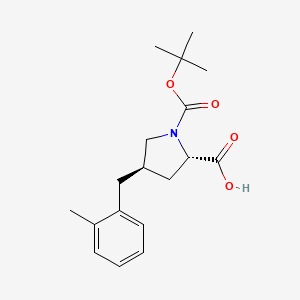 molecular formula C18H25NO4 B1597539 (2S,4R)-1-(tert-Butoxycarbonyl)-4-(2-methylbenzyl)pyrrolidine-2-carboxylic acid CAS No. 959578-52-0