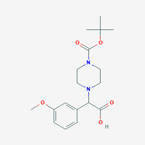 molecular formula C18H26N2O5 B1597542 2-(4-Boc-piperazinyl)-2-(3-methoxyphenyl)acetic acid CAS No. 868151-10-4