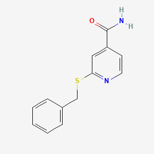 molecular formula C13H12N2OS B1597543 2-[(Phenylmethyl)thio]-pyridine-4-carboxamide CAS No. 347146-27-4
