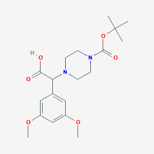 molecular formula C19H28N2O6 B1597544 2-(4-Boc-piperazinyl)-2-(3,5-dimethoxyphenyl)acetic acid CAS No. 885274-69-1