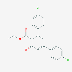 molecular formula C21H18Cl2O3 B1597548 Ethyl 4,6-bis(4-chlorophenyl)-2-oxo-3-cyclohexene-1-carboxylate CAS No. 26379-96-4