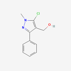 molecular formula C11H11ClN2O B1597549 (5-chloro-1-methyl-3-phenyl-1H-pyrazol-4-yl)methanol CAS No. 321538-17-4