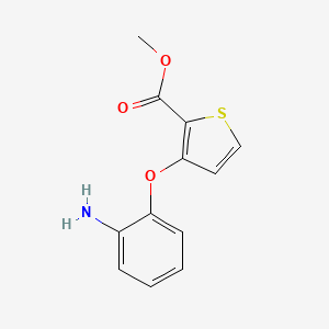 molecular formula C12H11NO3S B1597550 Methyl 3-(2-aminophenoxy)-2-thiophenecarboxylate CAS No. 91041-21-3