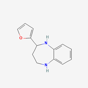 molecular formula C13H14N2O B1597556 2-(furan-2-yl)-2,3,4,5-tetrahydro-1H-1,5-benzodiazepine CAS No. 394655-13-1