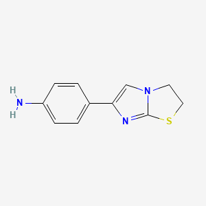 molecular formula C11H11N3S B1597570 4-(2,3-Dihydroimidazo[2,1-b][1,3]thiazol-6-yl)aniline CAS No. 4335-34-6