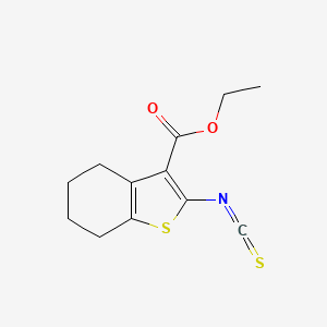 molecular formula C12H13NO2S2 B1597575 Ethyl 2-isothiocyanato-4,5,6,7-tetrahydro-1-benzothiophene-3-carboxylate CAS No. 85716-87-6
