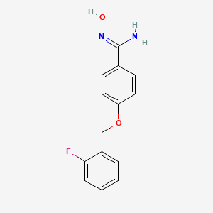molecular formula C14H13FN2O2 B1597577 4-[(2-氟苄基)氧基]-N'-羟基苯甲酰胺 CAS No. 261965-35-9