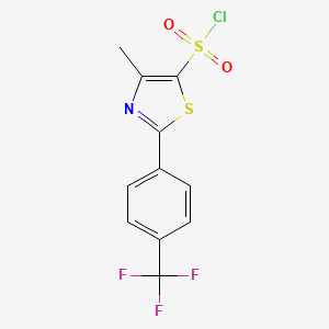 molecular formula C11H7ClF3NO2S2 B1597579 4-methyl-2-[4-(trifluoromethyl)phenyl]-1,3-thiazole-5-sulfonyl Chloride CAS No. 568577-83-3