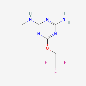 molecular formula C6H8F3N5O B1597595 N-methyl-6-(2,2,2-trifluoroethoxy)-1,3,5-triazine-2,4-diamine CAS No. 101988-70-9