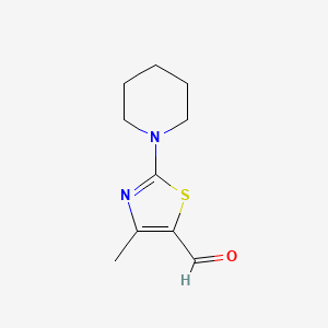 molecular formula C10H14N2OS B1597615 4-甲基-2-哌啶-1-基-噻唑-5-甲醛 CAS No. 730997-87-2