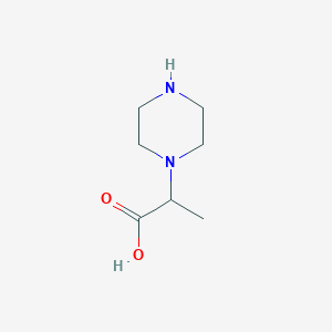 molecular formula C7H14N2O2 B1597650 2-piperazin-1-ylpropanoic Acid CAS No. 825594-88-5