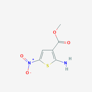 molecular formula C6H6N2O4S B1597651 2-Amino-3-methoxycarbonyl-5-nitrothiophene CAS No. 43028-48-4