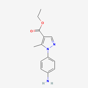 molecular formula C13H15N3O2 B1597652 ethyl 1-(4-aminophenyl)-5-methyl-1H-pyrazole-4-carboxylate CAS No. 260046-88-6