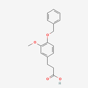molecular formula C17H18O4 B1597655 3-(4-(Benzyloxy)-3-methoxyphenyl)propanoic acid CAS No. 30034-49-2