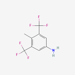 molecular formula C9H7F6N B1597667 4-Methyl-3,5-bis(trifluoromethyl)aniline CAS No. 243139-67-5