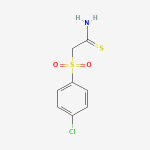 molecular formula C8H8ClNO2S2 B1597677 2-[(4-Chlorophenyl)sulfonyl]ethanethioamide CAS No. 59865-87-1