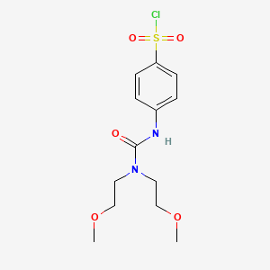 molecular formula C13H19ClN2O5S B1597679 4-[3,3-Bis(2-methoxyethyl)ureido]benzenesulfonyl chloride CAS No. 680185-48-2