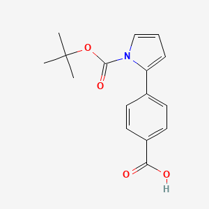 molecular formula C16H17NO4 B1597680 4-(1-(tert-butoxycarbonyl)-1H-pyrrol-2-yl)benzoic acid CAS No. 669713-98-8